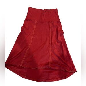 Red cotton Prana skirt